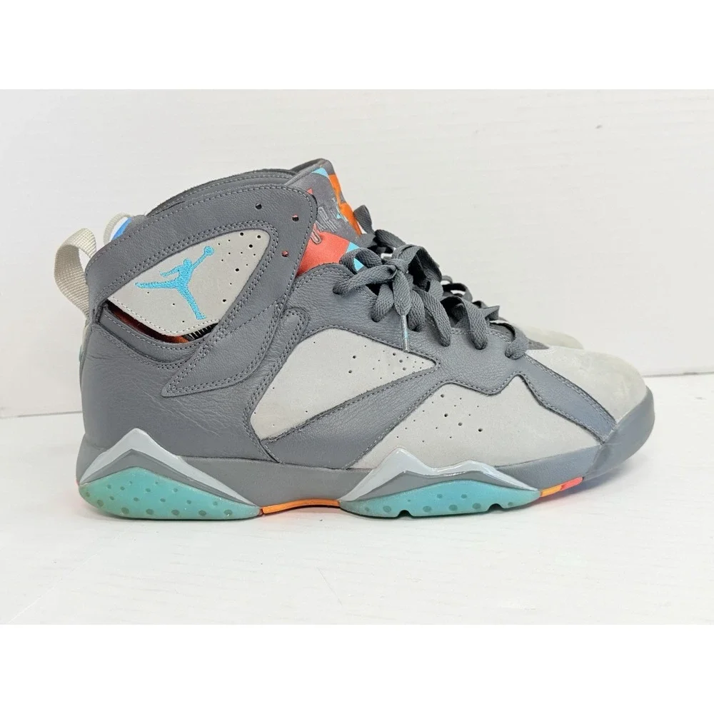 Air Jordan 7 Retro Barcelona Days 2015 Men's 11.5 Grey 304775-016 Sneakers Shoes